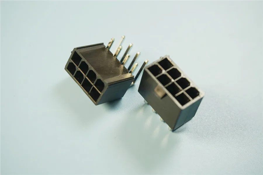 

3 pieces 4.2 mm 8 Pin Header Male Pin 0.165" Right Angle Video graphics Card GPU PCI-E PCIe Power connector Wafer Through Hole