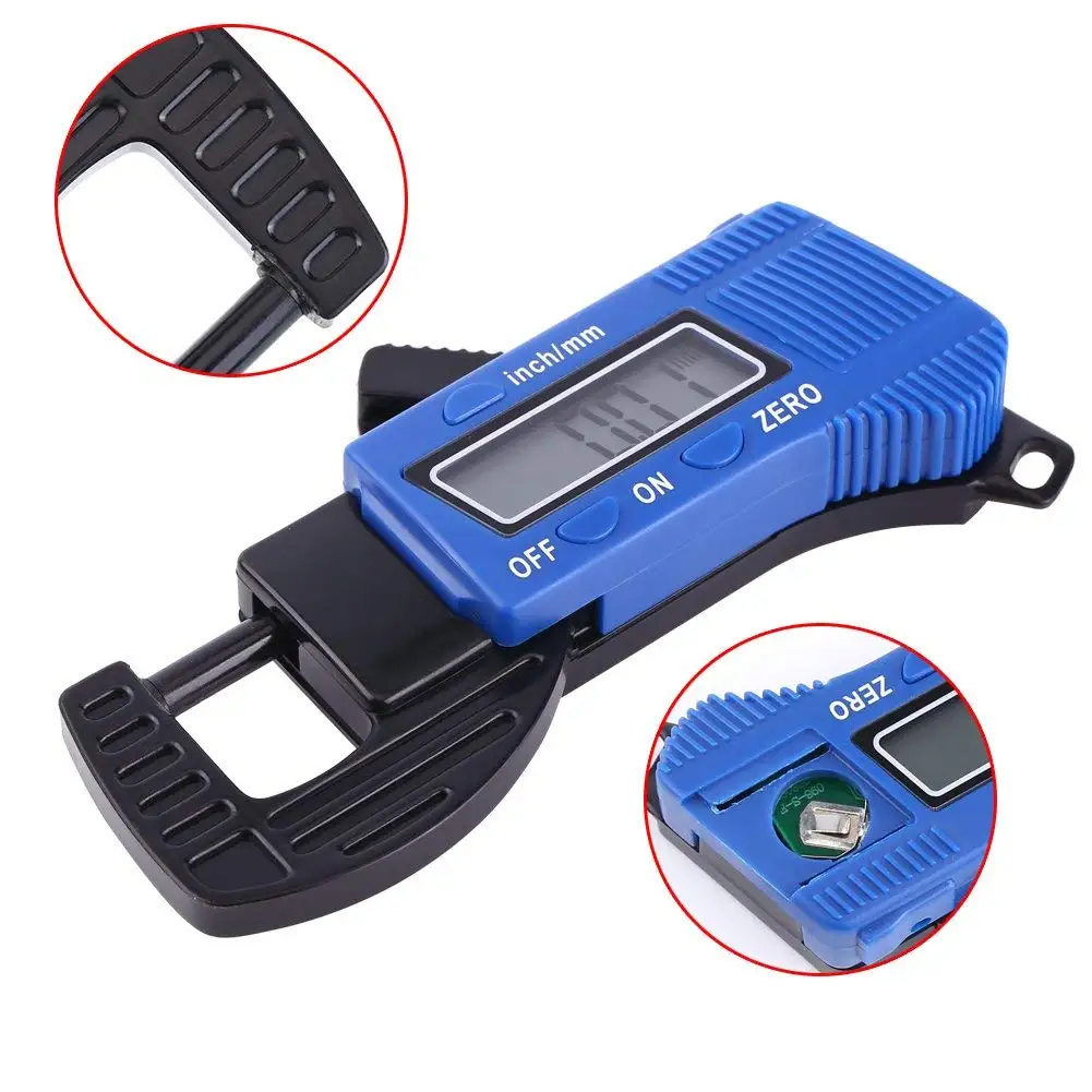 Thickness Gauge 0-12.7mm Thickness Tester Gauge Caliper Meter Width Measure Tools Digital Display paint thickness gauge thickness gauge