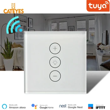 

Cateyes EU Tuya 220V/110V Ewelink Wifi Dimmer Switch Smart Touch light switch Bulb Dimmer work With Alexa Google Assistant