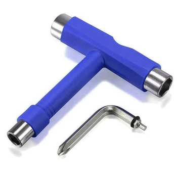 

10x11cm Professional All-in-one T-type Skate Tool Screwdriver Socket Multi-functional Skateboard Adjusting T-tool