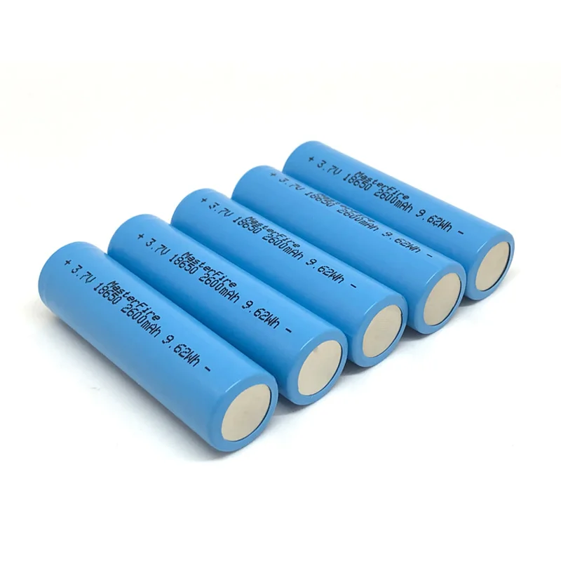 

5PCS/LOT MasterFire 18650 2600mah 3.7V 9.62Wh Lithium Rechargeable Battery Batteries For Flashlights Torch
