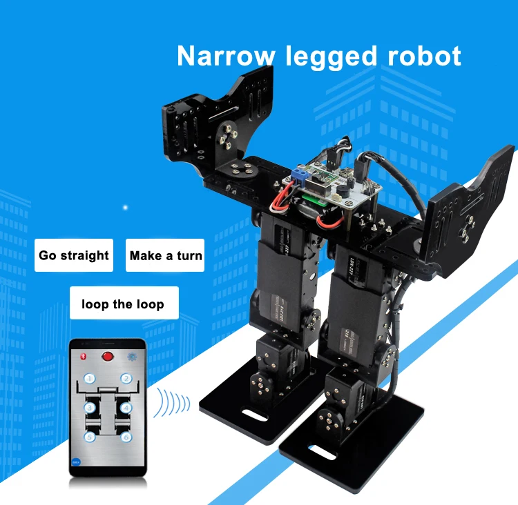 

6 dof biped robot/walking/Narrow Foot Biped Robot Kit with Digital Servo/entry-level/DIY ROBOT/UNASSEMBLY