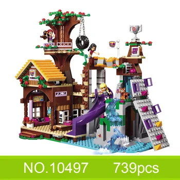 

Friends Bricks Adventure Camp Tree House model with figures toys for children Building Bricks Blocks