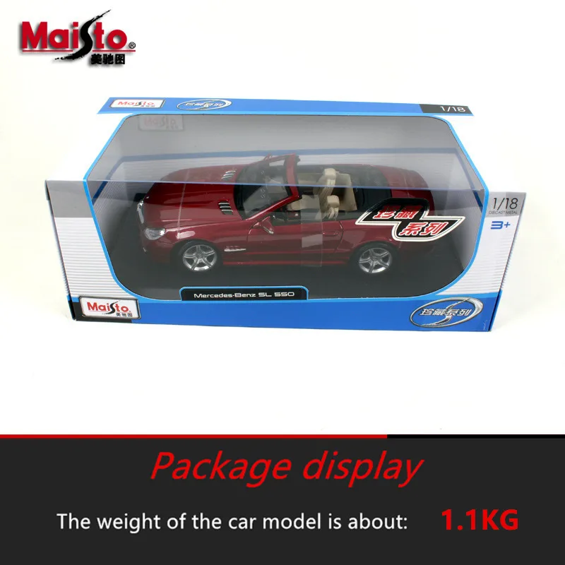Maisto 1:18 Mercedes SL 550 сплав Ретро модель автомобиля классическая украшение для