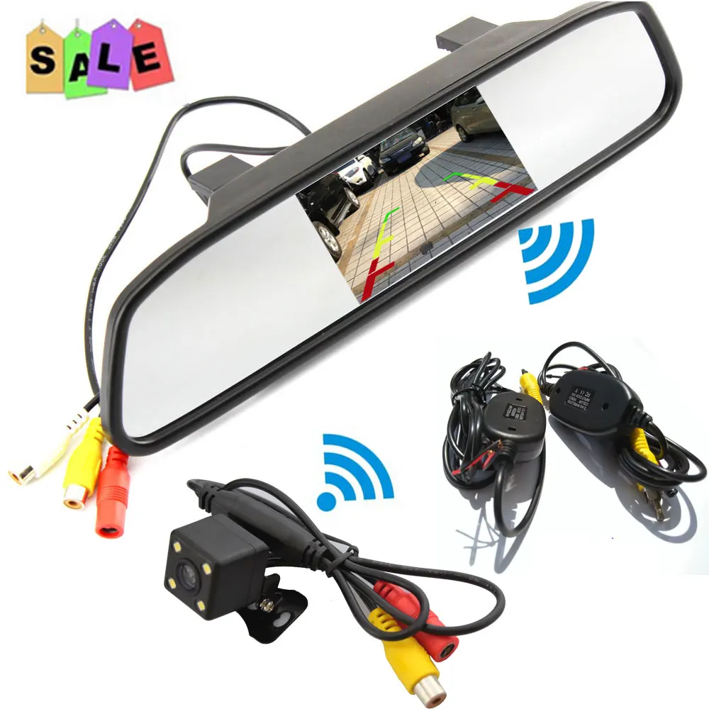 

Wireless Car Parking Assistance Video Monitors , 3in 1 Wireless Car Rear View Camera Monitor System 2.4Ghz Wireless Camera Kit