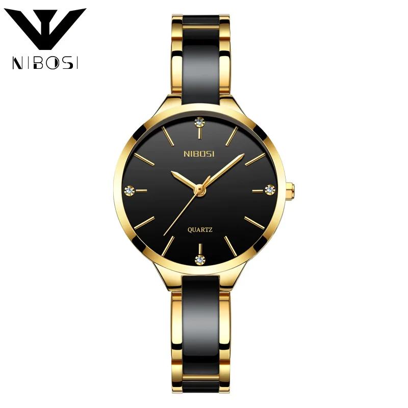 

New European and American simple fashion ladies watch Rhinestone ceramic waterproof quartz female watch