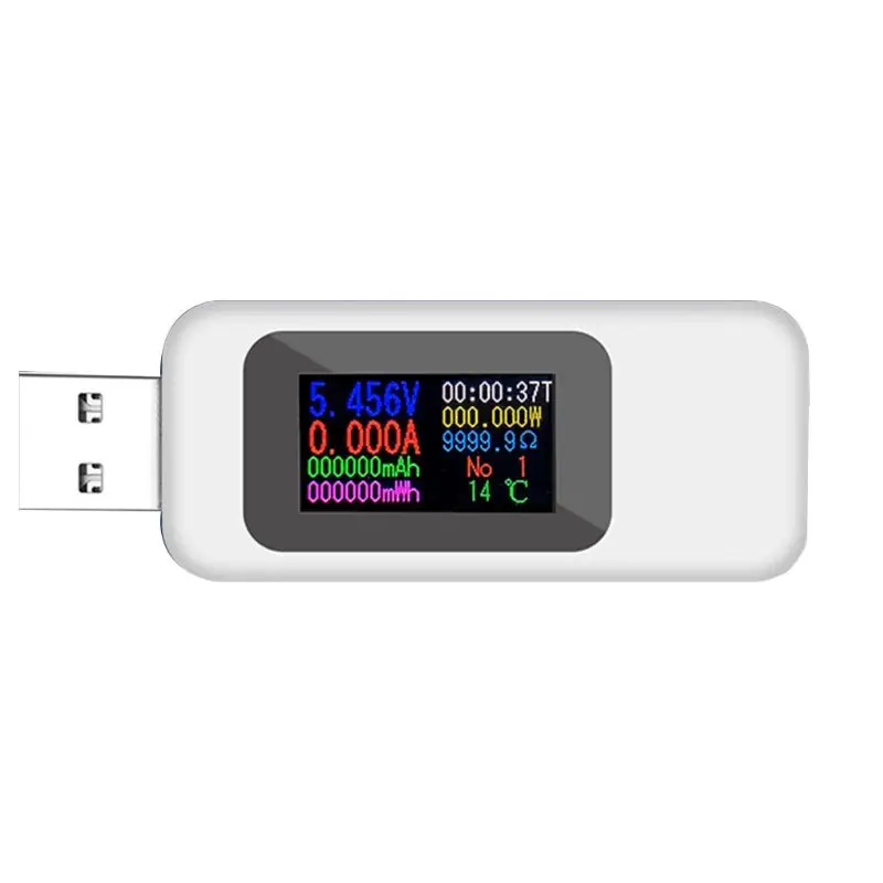 White USB OLED измеритель напряжения тока измеритель мощности измерения тока бытовой тестер er точный прибор May06 - Цвет: White