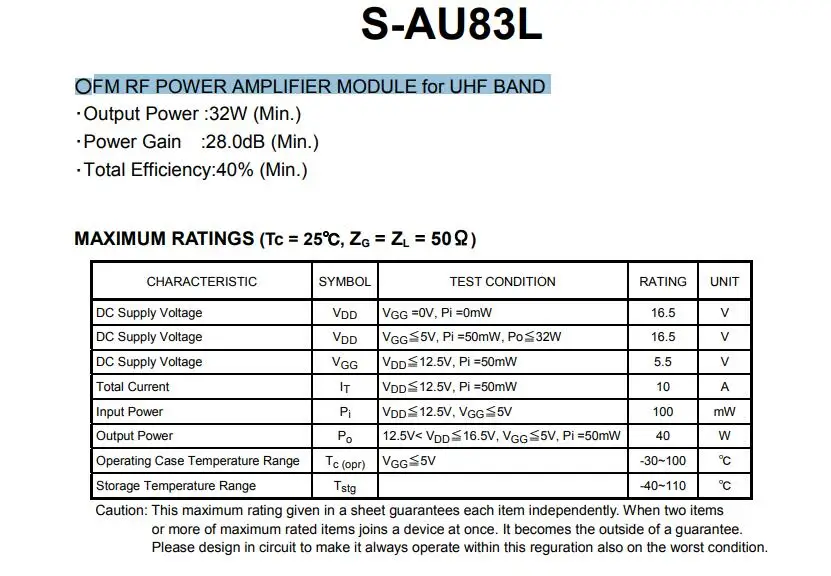 S-AU83L S AU83L SAU83L 403-470 МГц 32W б/у
