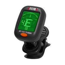 AROMA a-101 guitarra eléctrica Pedal Tuner pantalla LCD Digital Clip sintonizadores para guitarra violín bajo cromático ukulele Accesorios