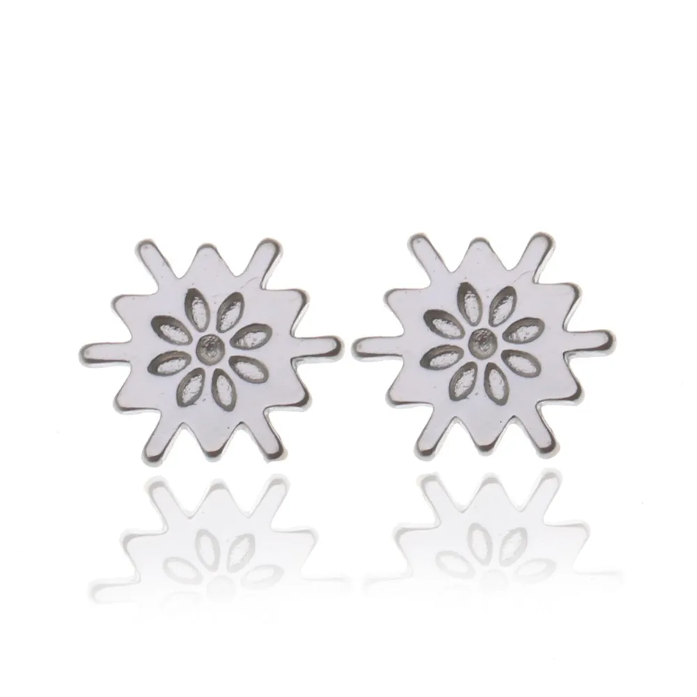 

Silver Glittering Snow Classic Stud Earrings For women Shiny Earrings Fashion Jewelry Valentine's Day Gift