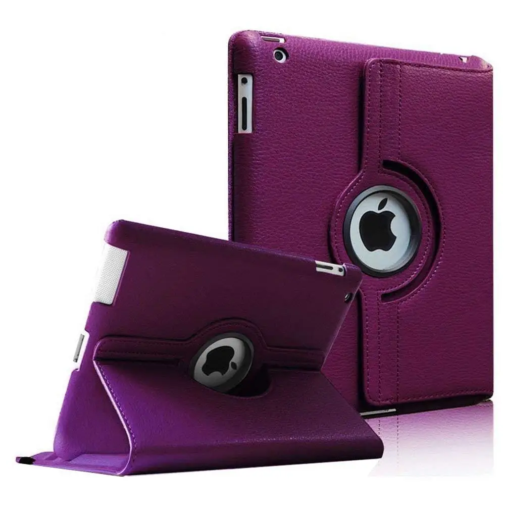 

Case For iPad 2 3 4 360 Degrees Rotating PU Leather Cover for Apple iPad 2 3 4 Stand Holder Cases Smart Tablet A1395 A1396 A1430