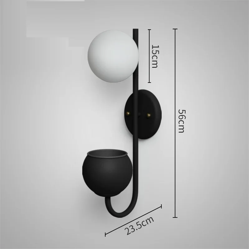 BOCHSBC белая стеклянная лампа E27 110 в 240 В черная Золотая|Комнатные настенные LED