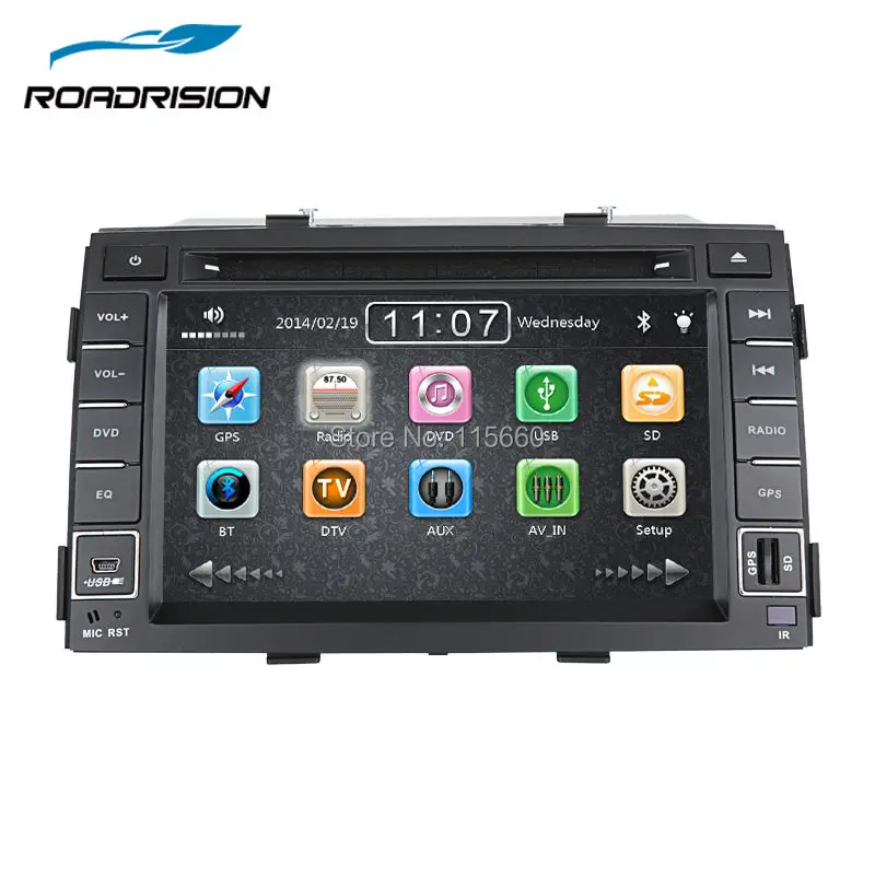Roadrision 2Din 7 дюймов Автомобильная dvd магнитола плеер для KIA Sorento 2010 2012 gps Авто Радио