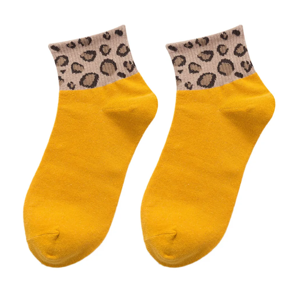 Новинка; весенние женские носки с леопардовым принтом; Модные женские ножные носки; носки в стиле Харадзюку; удобные милые хлопковые носки для девочек