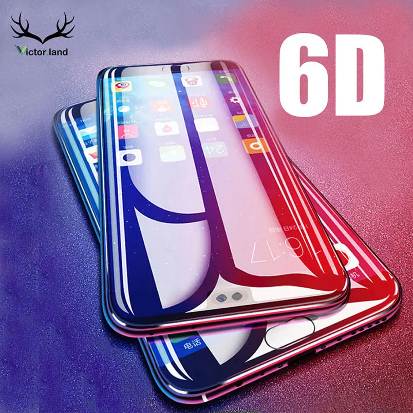 Защитное стекло 6D закаленное для Huawei P30 p smart 2019 Nova 4 Y7 Pro honor view 20 полное покрытие