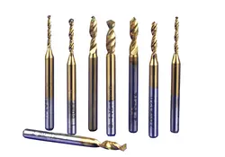 Набор из 10 шт. Titanium Nitride Coated ПЕЧАТНОЙ Платы Гравировка ЧПУ Сверла Маршрутизатор 0.2-1.1 мм