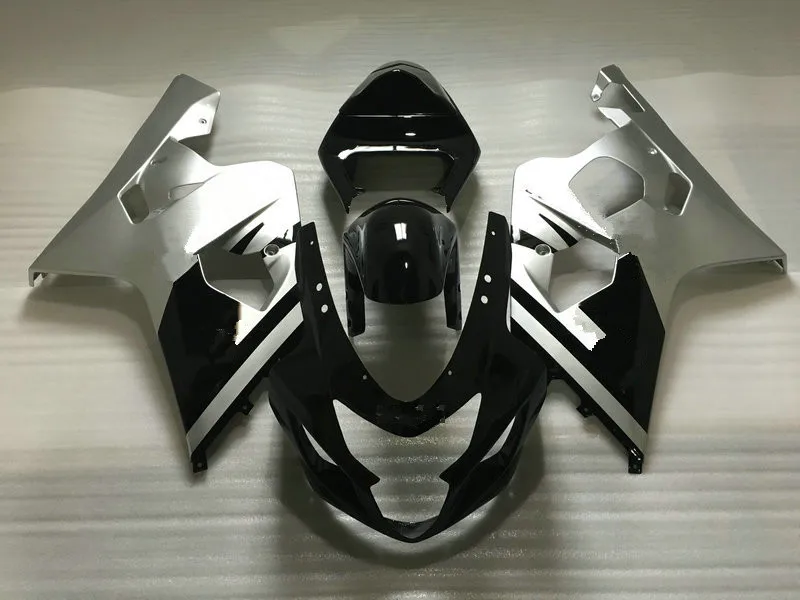 Мотоцикл обтекатель комплект для SUZUKI GSXR600 750 K4 04 05 R 600 GSXR750 2004 2005 ABS серебро черный Обтекатели+ подарки SG28