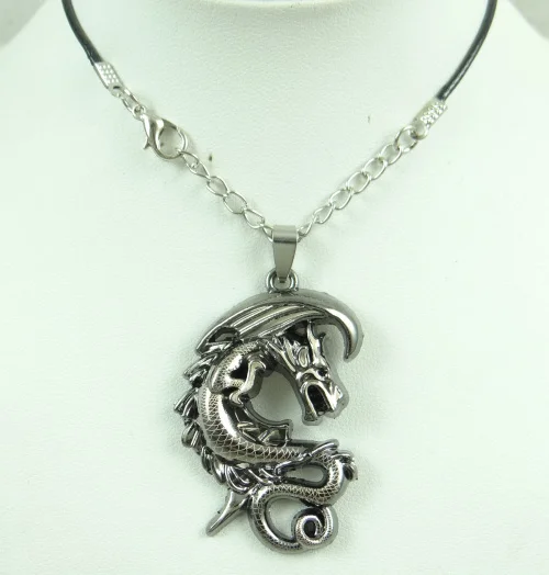 1 шт. цепочка с подвеской в виде дракона|dragon pendant|silver dragon pendantpendant cute |