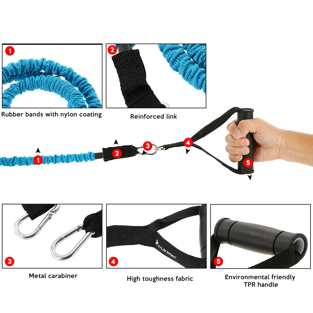 /TOMSHOO унисекс набор эспандеров Pull Up наборы веревок резиновый фитнес-браслет тренажерный зал Йога Тренировка эластичная сила тренировка расширитель