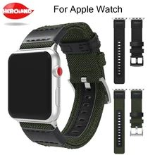 Спортивный нейлоновый тканевый умный ремешок для часов для Apple Watch band Series 1 2 3 38 мм 42 мм ремешок стальной ремешок с пряжкой на запястье