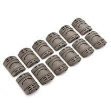 12 шт. Тактический Армейский зеленый Цвет Охота Уивер/Picatinny Резина Handguard Quad Rail Защита Чехлы для мангала