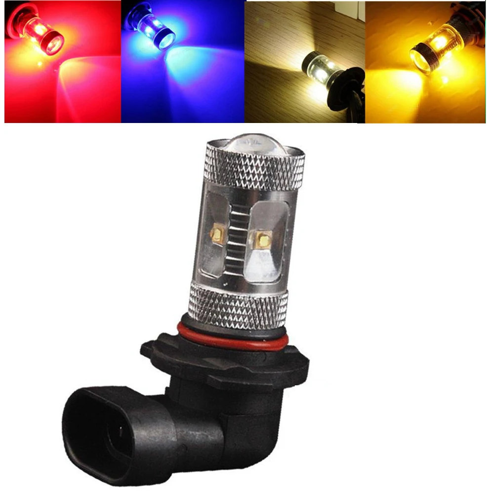 

2pcs 9005 HB3 P20D 30W Bulb Fog Lamp Driving Amber Yellow White Blue Red LED Light 12V Back Up Lamp