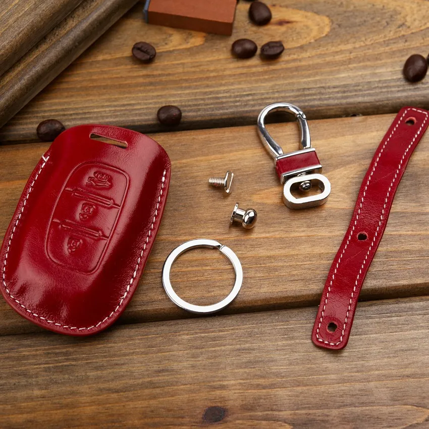 Кожаный чехол для автомобильного брелка Hyundai Creta ix35 ix25 Elite i20 Active Key Holder защитный