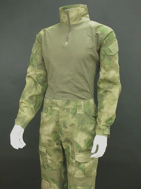 

Airsoft Tactical Combat Uniform Shirt & Pants w Knee Pads A-TACS FG