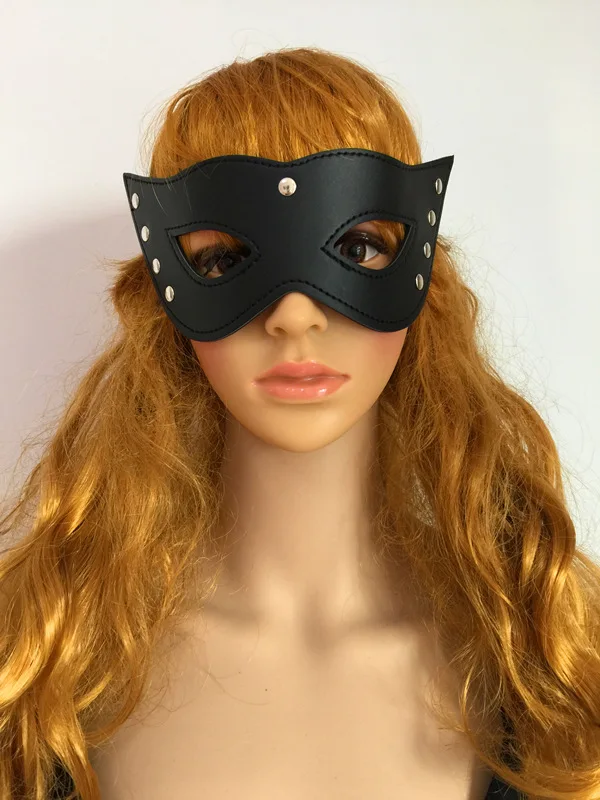 Эротические костюмы, кожа SM, связывание, секс маска для глаз, повязка на глаза, фетиш, БДСМ, вечерние, для женщин, маскарадные маски для глаз, интимные игрушки для взрослых - Цвет: MZ36--black