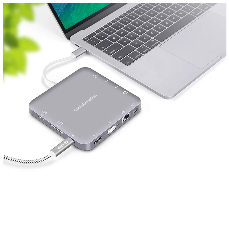 USB C к 3 0/HDMI 4K/VGA/Mini Display/Ethernet/стерео/SD карта/Micro SD карта типа концентратор HDMI VGA