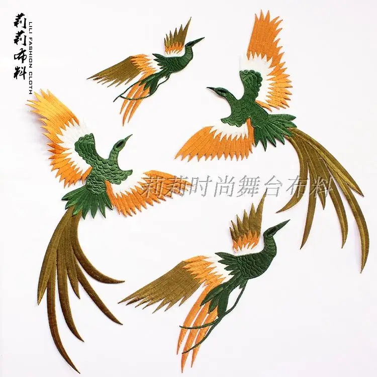 

The Phoenix bird decorative embroidery cloth clothes clothing design DIY patch supplement hole Decal accessories Beijiao