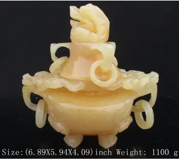 

China's m topaz the mythical wild animal yulong censer NR