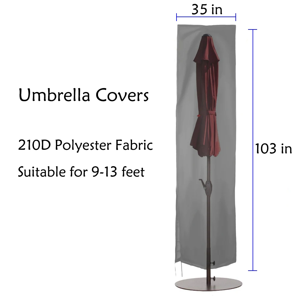 Высококачественный зонтик крышка очень большой зонтик крышка водонепроницаемый открытый патио на молнии