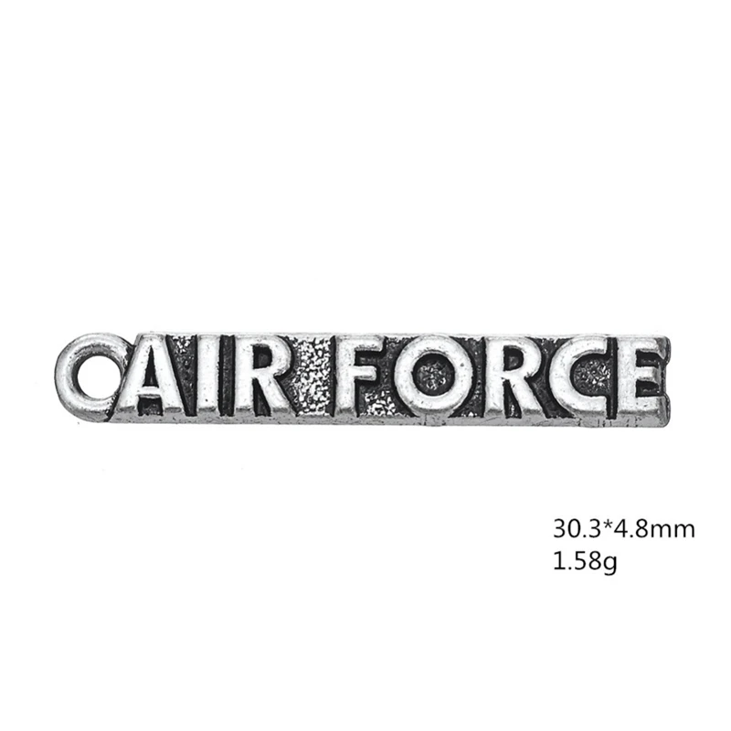 Ancient Silver Color AIR FORCE Pendant Simple Charms Jewelry Accessories For DIY Handmade Keychain Necklace Bracelets Making | Украшения и