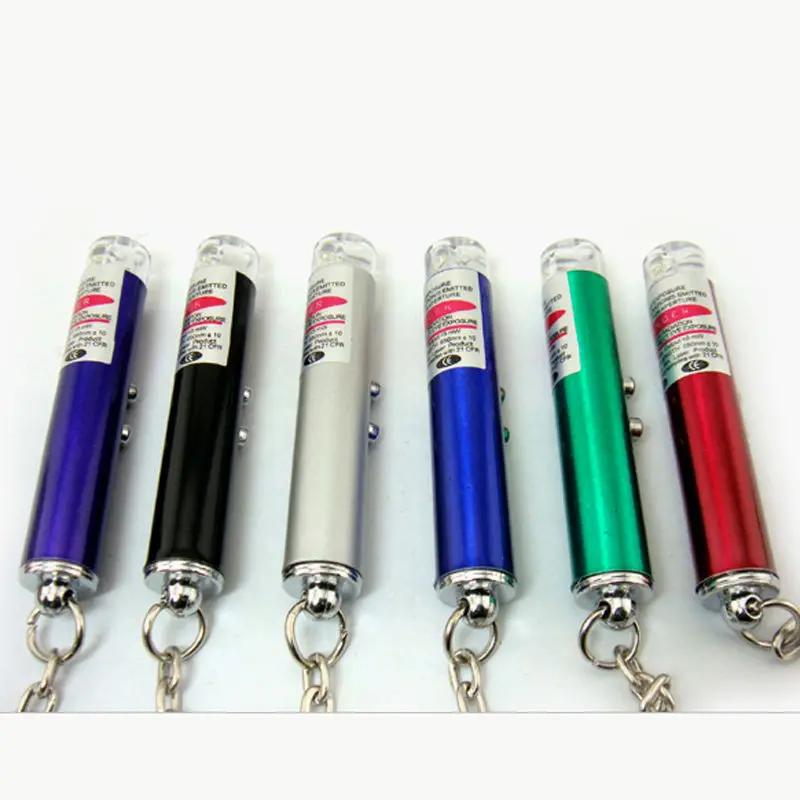 

Random Color!! New Cool 2 In1 Red Laser Pointer Pen With White LED Light Childrens Play Cat Toy