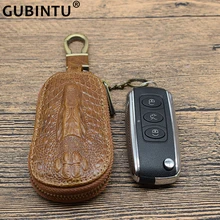 Gubintu натуральная кожа Ключи автомобиля кошельки Брелок для ключей для мужчин Организатор ключей экономки ключница Винтаж крокодил ключи для автомобиля сумка