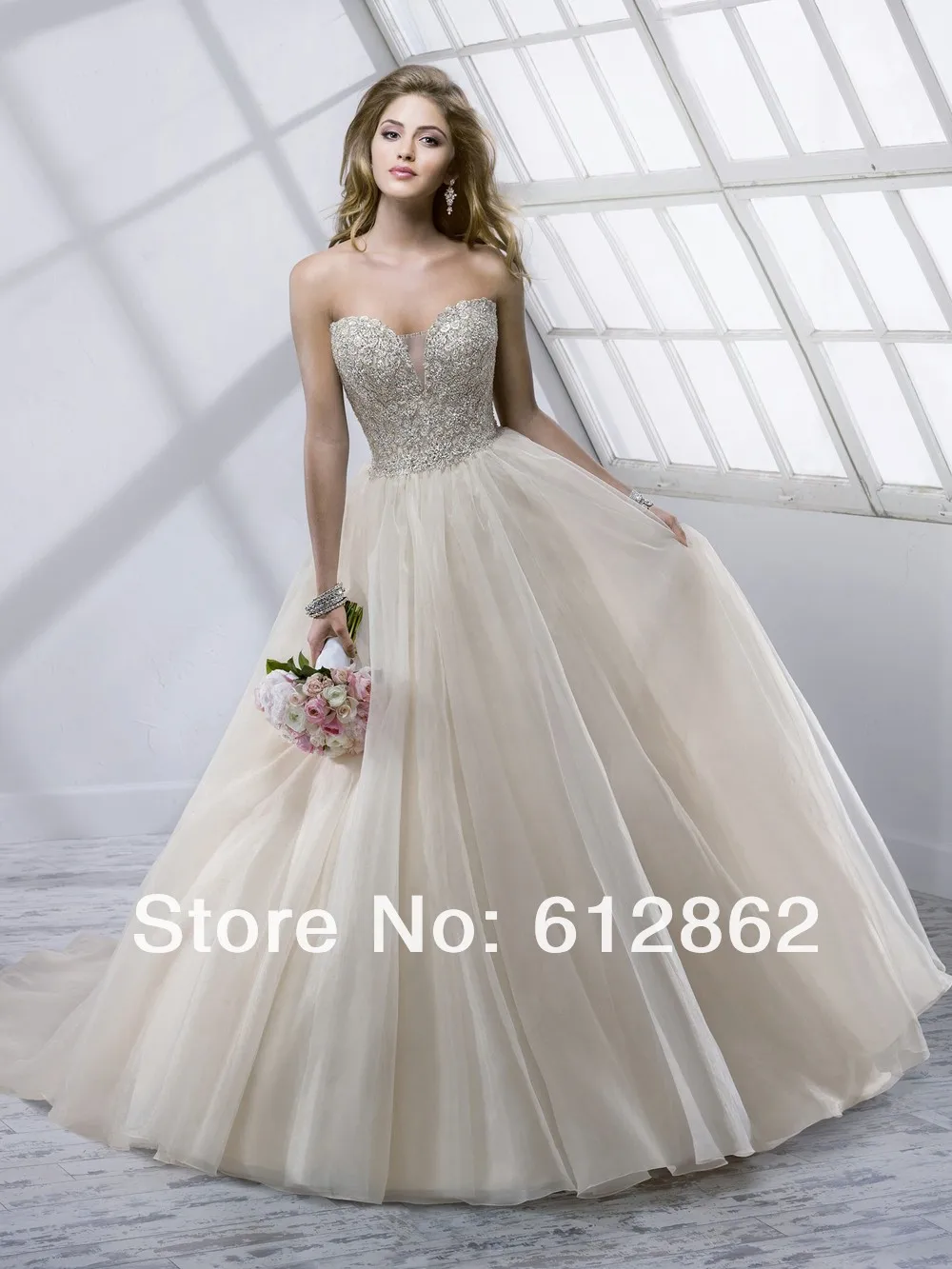 strapless low back wedding dress