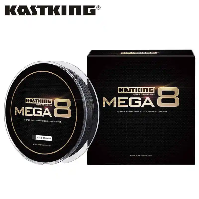 KastKing Mega8 прочная 137 м 274 м 457 м 8 нитей, плетеная леска с низкой памятью, многофиламентная, 10-80 фунтов, не выцветает - Цвет: Black