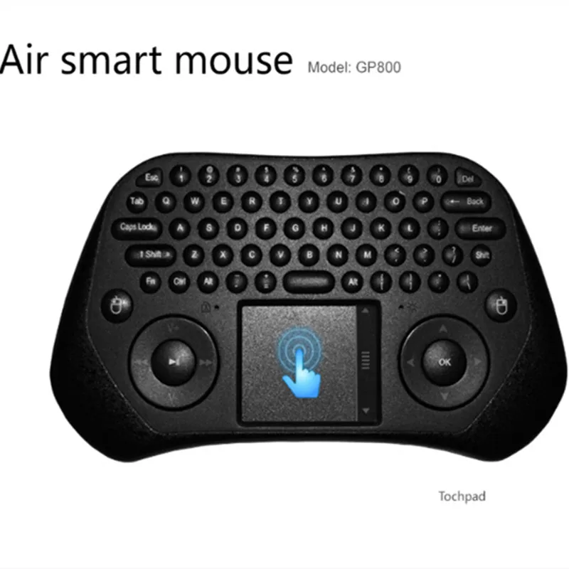 

Measy GP800 2.4GHz Wireless Gaming Keyboard Smart Air Mouse Tochpad Remote Control for Android TV Box / Laptop / Tablet PC Gamer