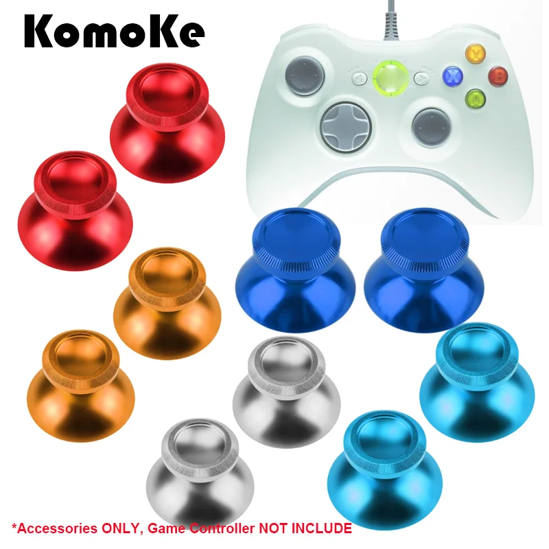 

For Microsoft Xbox 360 Xbox360 Gamepad Controller Aluminum Metal Analog Joystick Thumb Stick Grip Cap Replacement Repair Parts