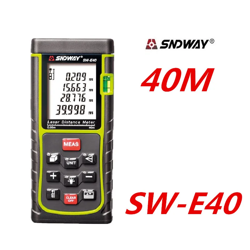 SNDWAY SW-E40 131ft лазерный дальномер 40 м Дальномер Рулетка цифровой лазерный дальномер лента расстояние-область-Объем Инструмент