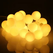 Новинка 5 м 20 большой светодиодный светильник гирлянда из шариковых ламп для вечеринки светодиодный Рождественский светильник s фея Свадьба Сад кулон гирлянда красочные