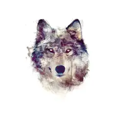 Водостойкие временные фальшивые татуировки наклейки Прохладный фиолетовый серый волк животные большой дизайн Body Art Make Up Инструменты
