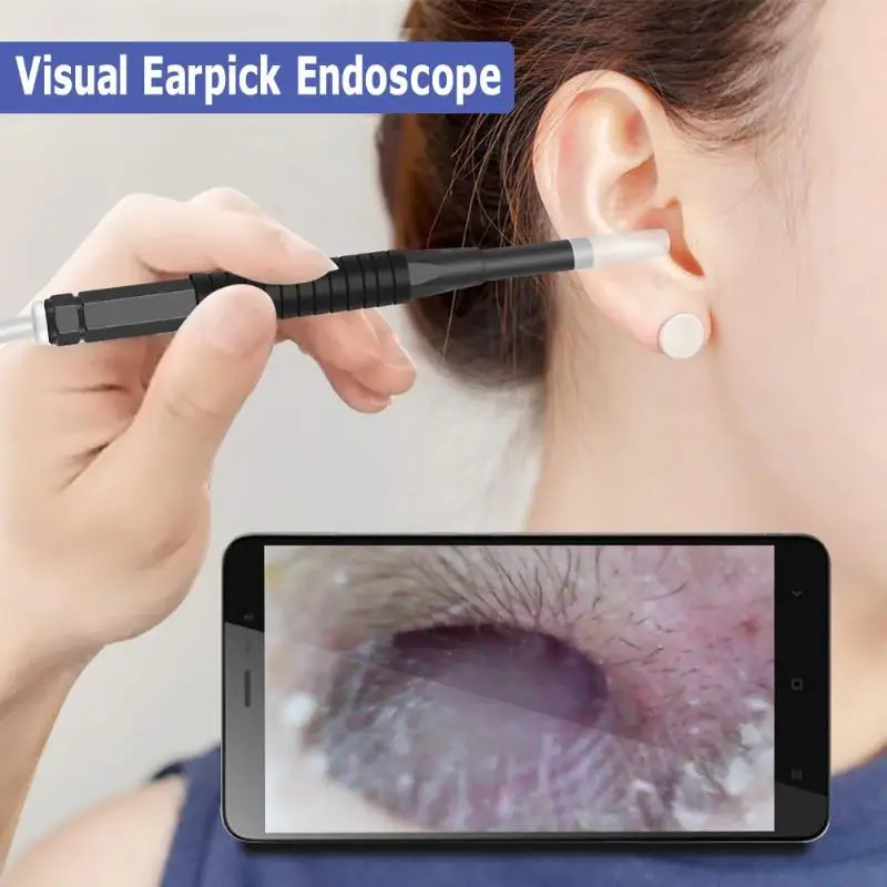 

New 3 In 1 USB OTG Visual Earpick Endoscope Ear Cleaning Spoon HD 720P Visual Earpick Endoscope 5.5mm Super Small Lens