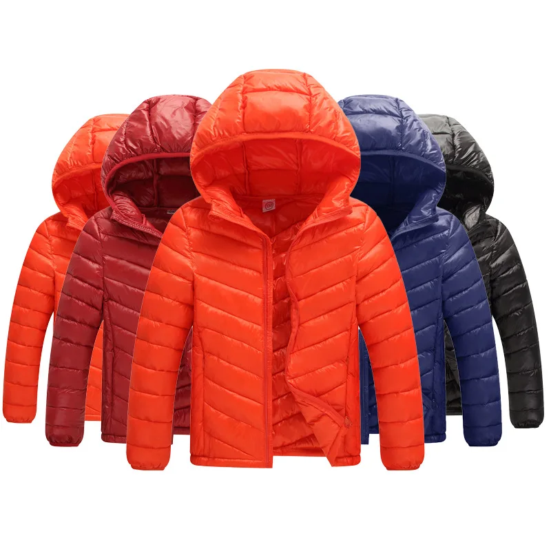 

Children Jacket Outerwear Boy and Girl Autumn Warm Down Hooded Coat Teenage Parka Kids Winter Thin and Light Jacket Kids Tops
