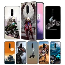 Motocross Dirt Bikes Soft Black Silicone Case Cover for OnePlus 6 6T 7 Pro 5G Ultra-thin TPU Phone Back Protective