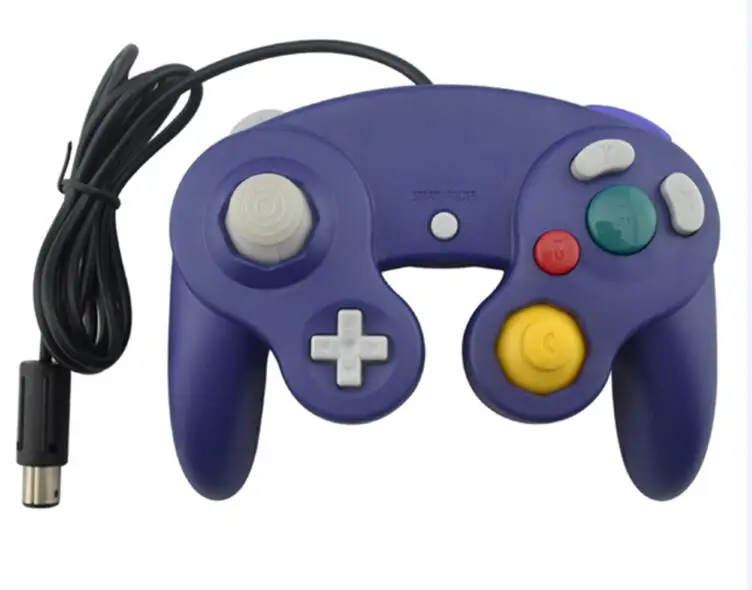 Hong Kong), предоставляется номер отслеживания проводной игровой контроллер геймпад для N-G-C джойстик с одной кнопкой для игры-кубик для W-i - Цвет: Purple