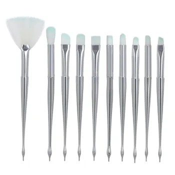 

10PCS Make Up Foundation Eyebrow Sliver Eyeliner Blush Cosmetic Concealer Brushes 4.11