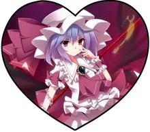 Touhou Project Anime Remilia Single Sided Pattern Fabric Heart Pillow #36101