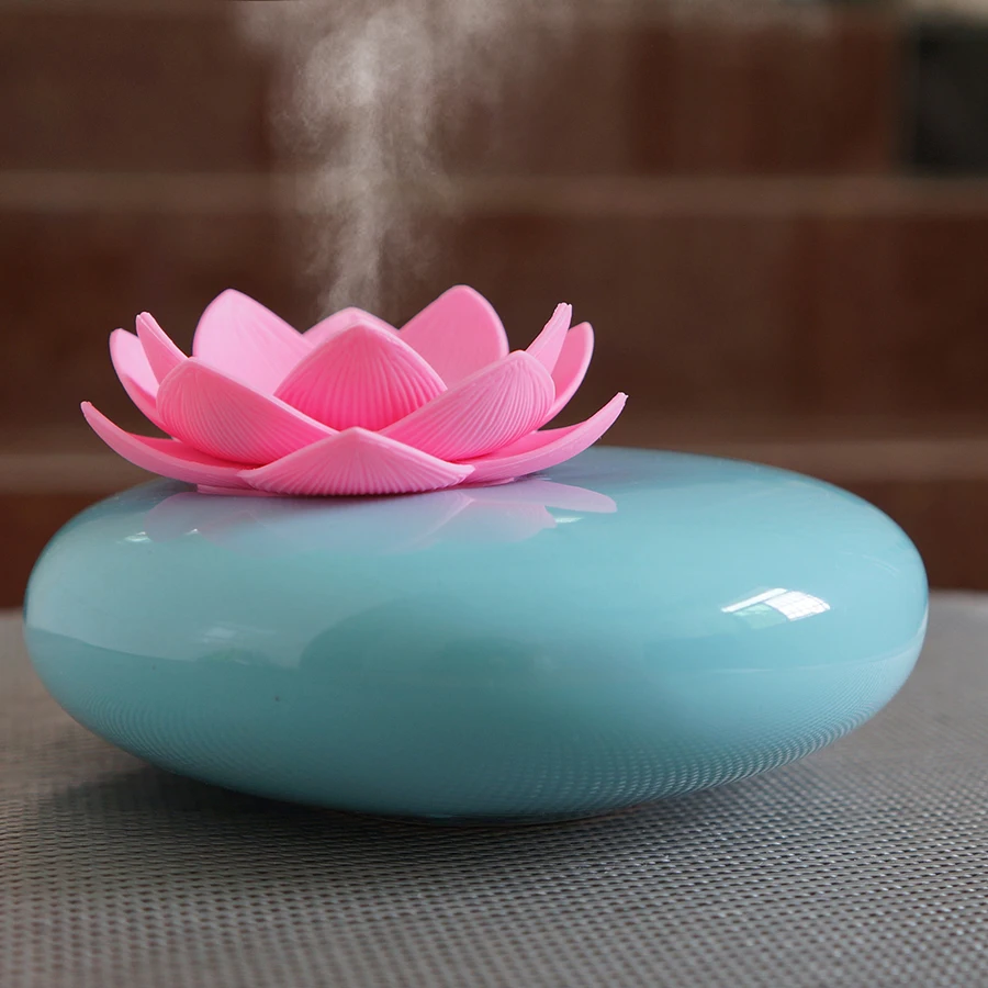 

Ceramic Humidifier Air Diffuser Lotus Flower Aromatherapy Purifier Atomizer essential oil diffuser difusor de aroma mist fogger